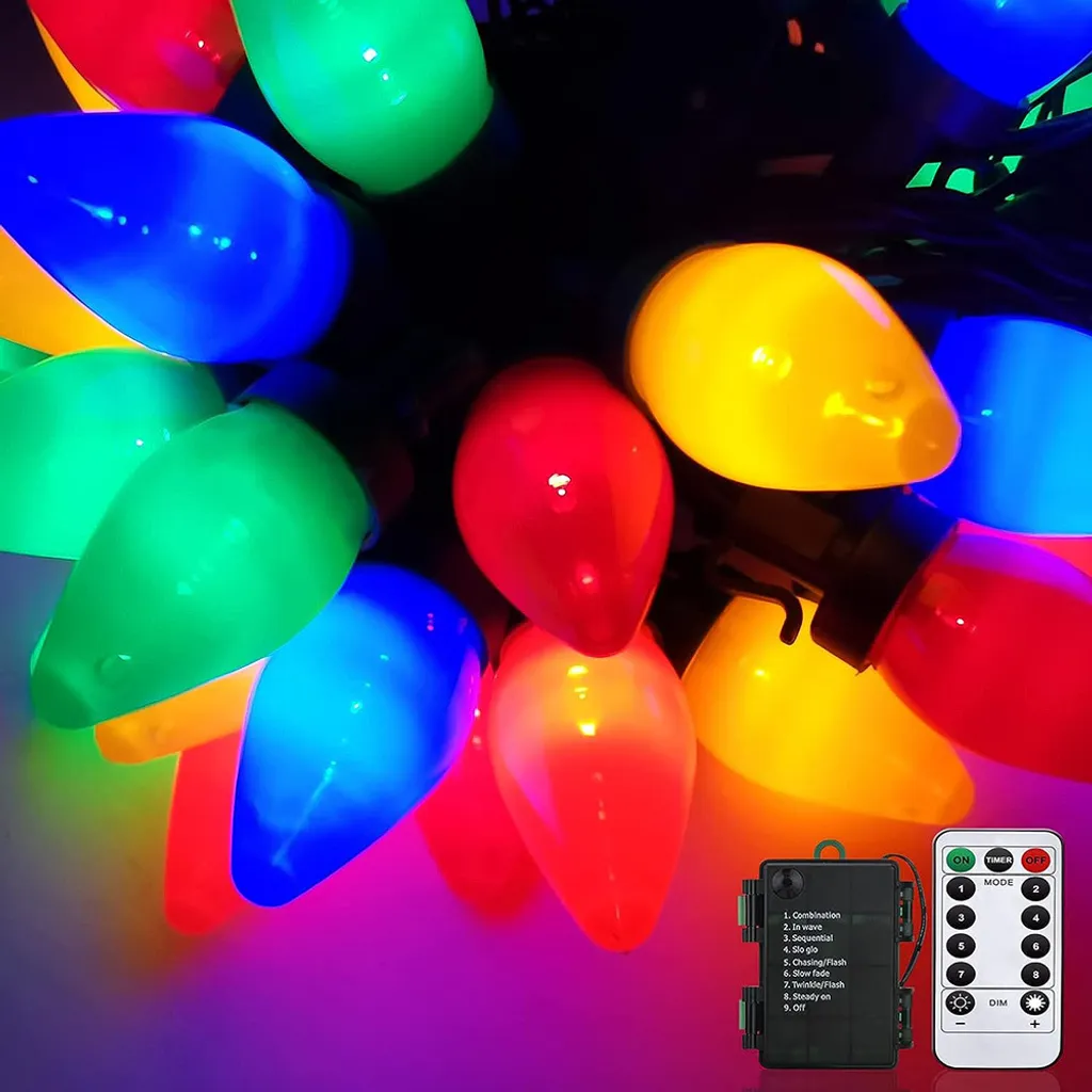 Guirlande lumineuse LED 7m multicolore étanche avec télécommande Noël - 7