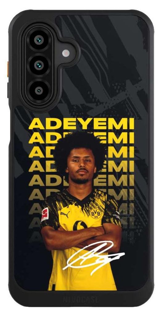 NIVOCASE Hülle für Samsung Galaxy A17 5G Handyhülle NIVOcore Case Schwarz BVB Borussia Dortmund Karim Adeyemi
