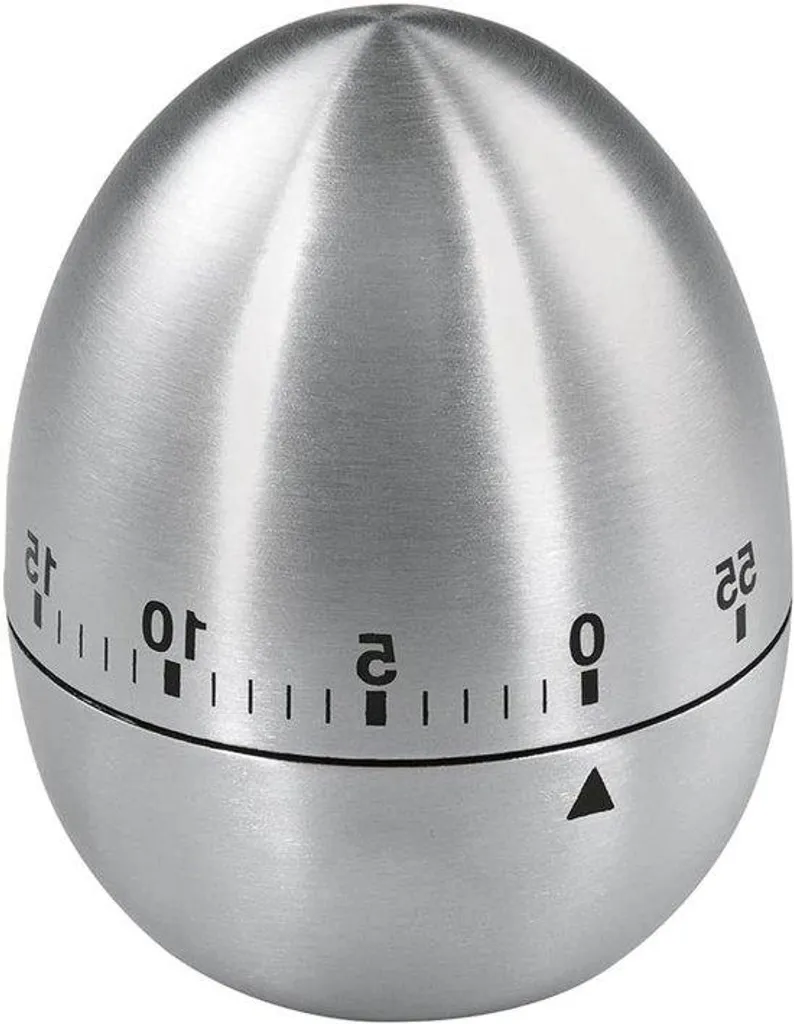 Minuteur de cuisine analogique en acier inoxydable Argent brossé 60 min