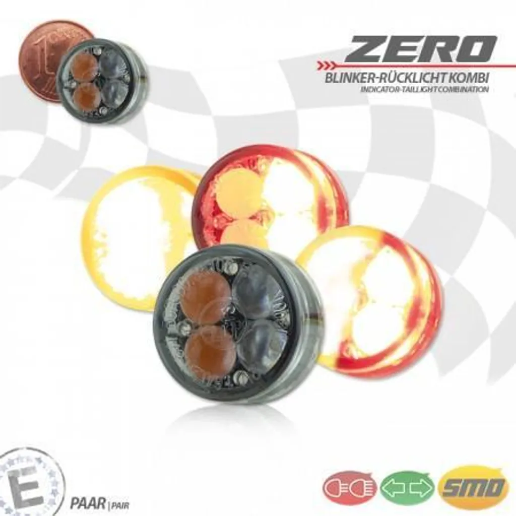 Set de clignotants encastrables SMD Zero teintés noirs universels