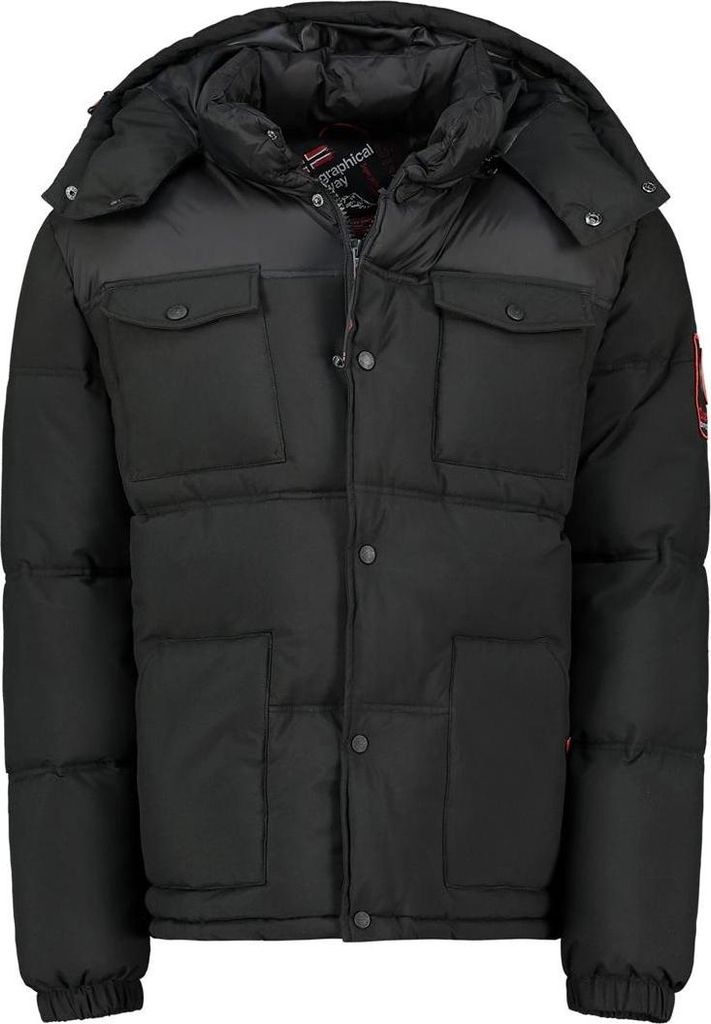 Geographical Norway Herren Daunenjacke Schwarz WY3882H/GN-NOIR Grösse 2XL