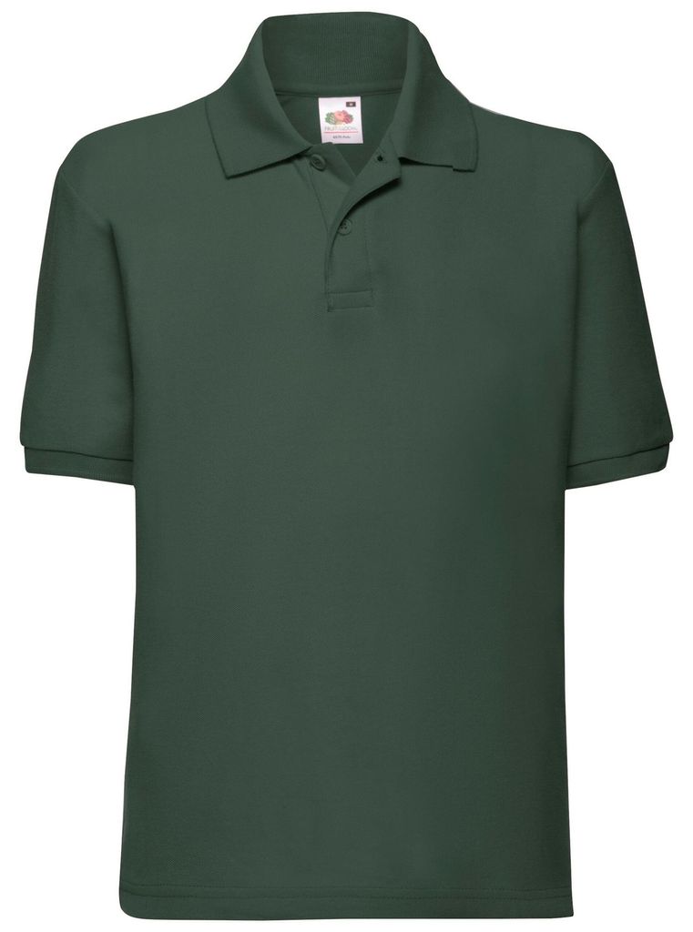 Fruit of the Loom - "65/35" Poloshirt für Kinder LT1880 (116) (Flaschengrün)