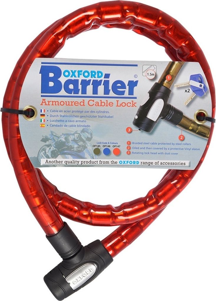 Oxford Barrier Rot Motorrad schlösser