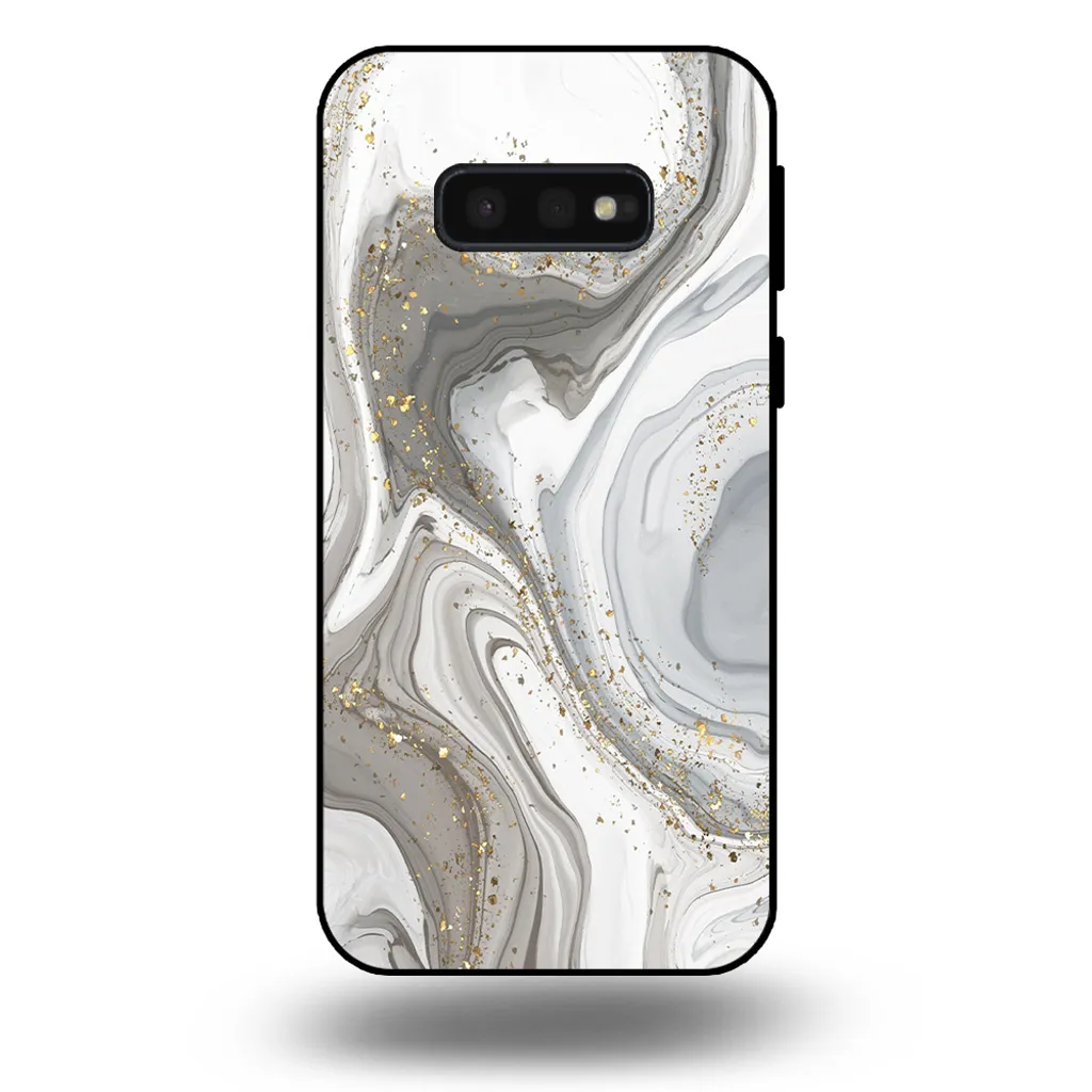 Custodia Samsung S10E Marmo Argento - Cover Smartphonica in TPU Morbido