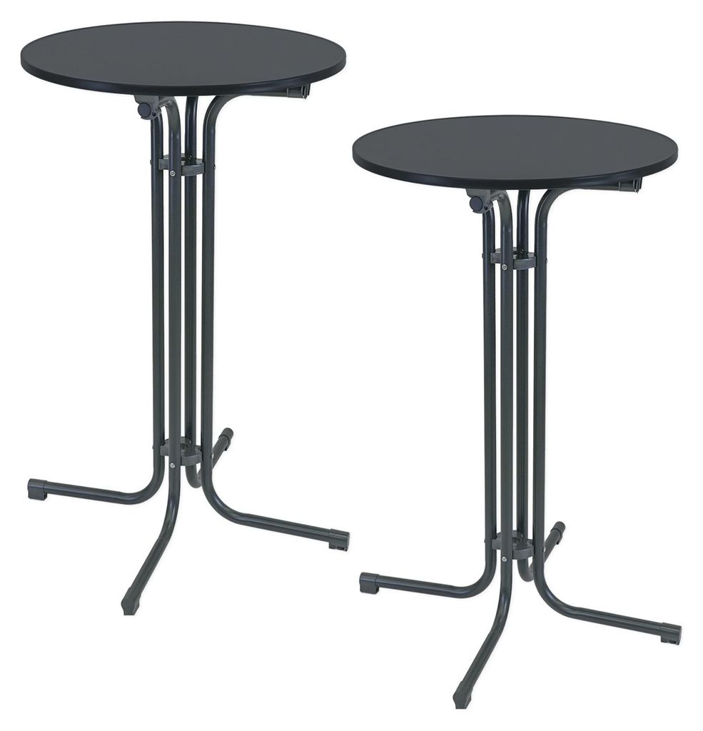 2x Stehtisch klappbar Ø 70 cm Höhe 110 cm Stahl Gastrotisch Produktbild 