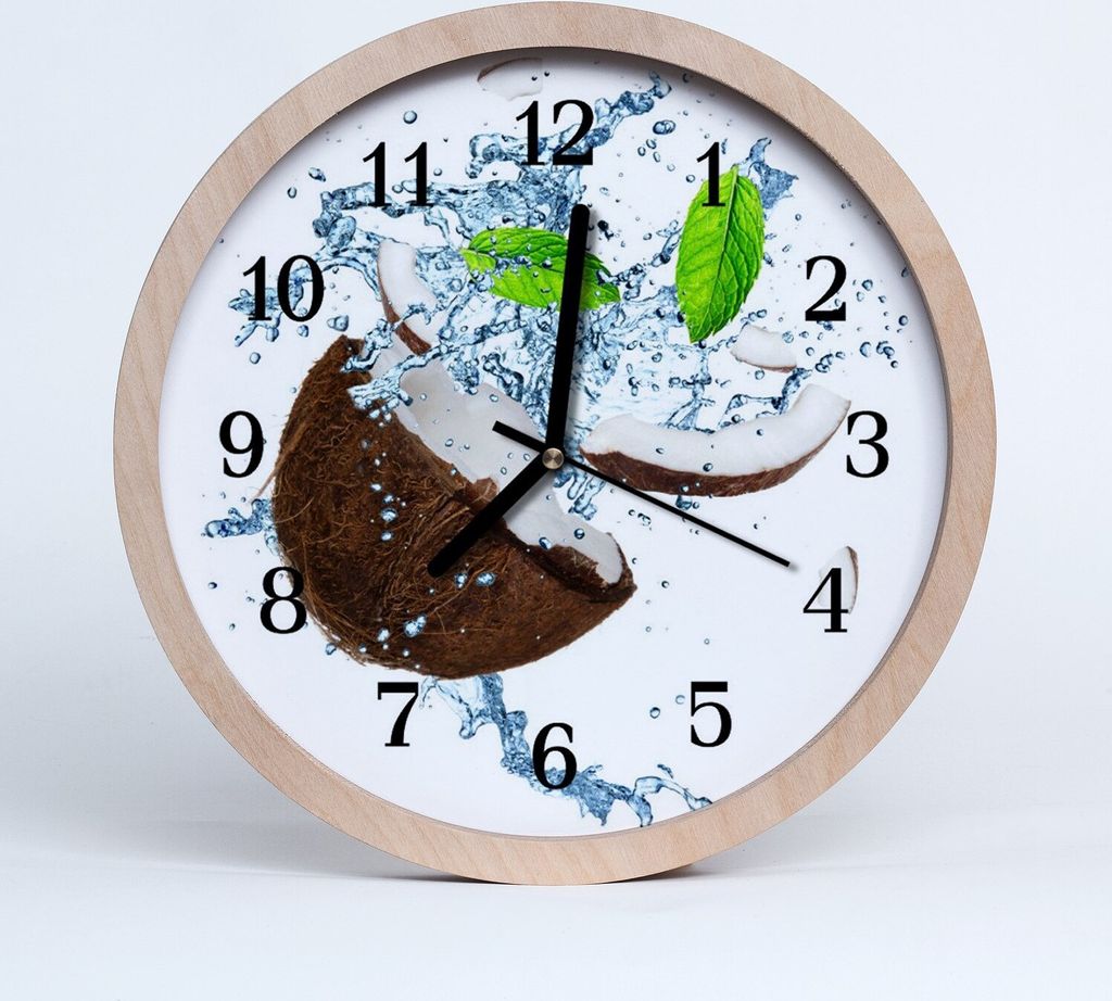 Holzuhr 20fi cm wanduhr - Kokosnuss