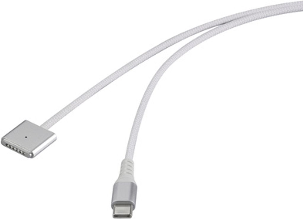 Renkforce USB-Ladekabel Magsafe 3 USB-C 3 2.00 m Weiß magnetischer Stecker (RF-6437916)