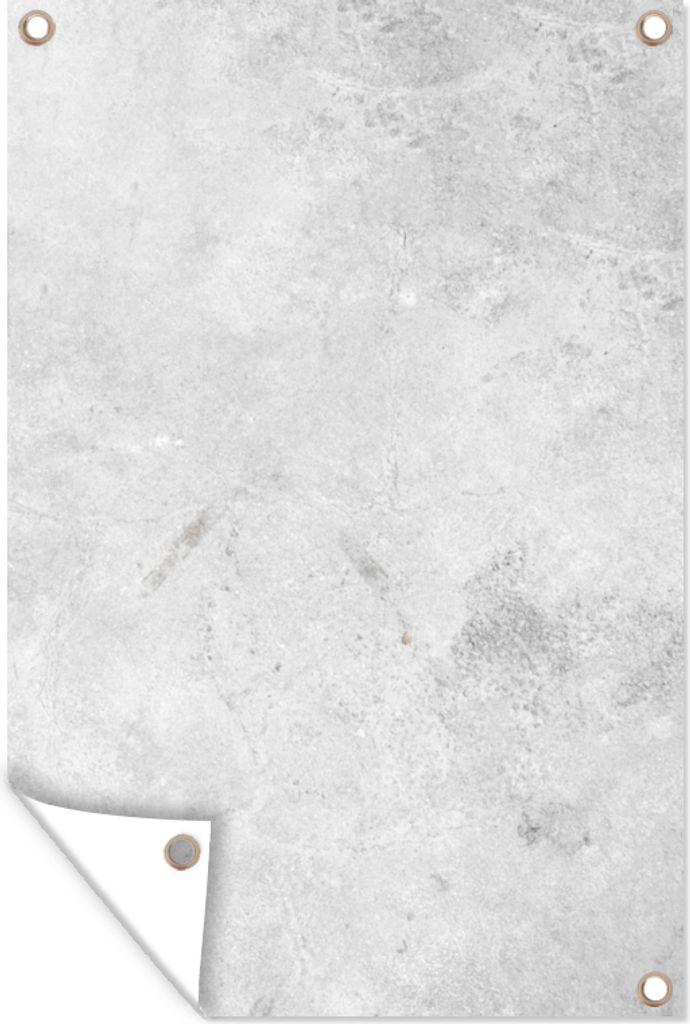 MuchoWow 80x120 cm Outdoor-Poster Gartendeko Sichtschutz Garten Poster für den Garten Marmor - Textur - Grau - Marmoroptik