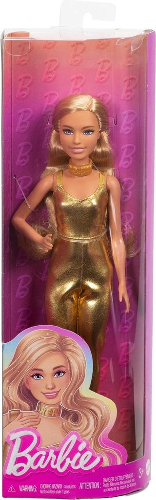 Barbie Fashionistas, klein model, golvend blond haar, Productafbeelding 