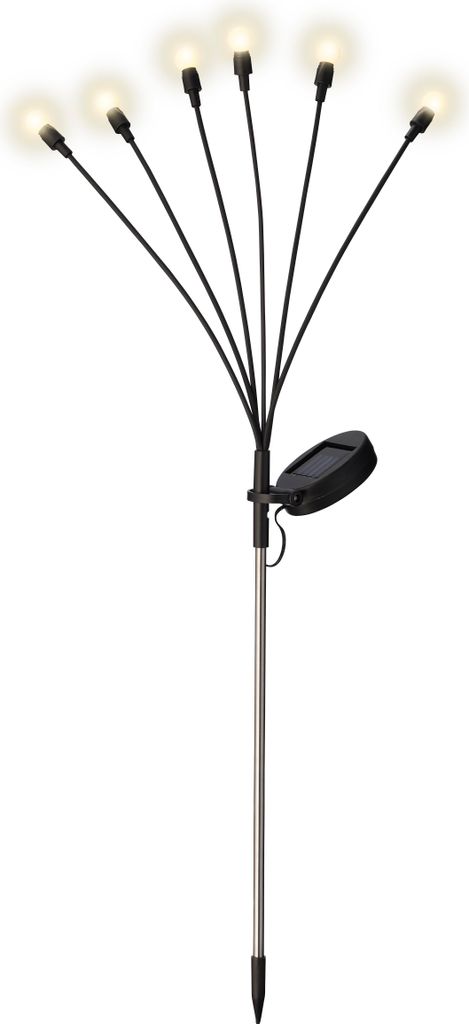 Lumineo Solar lampe à tige extérieure 70cm 6 LEDs plastique Image du produit 