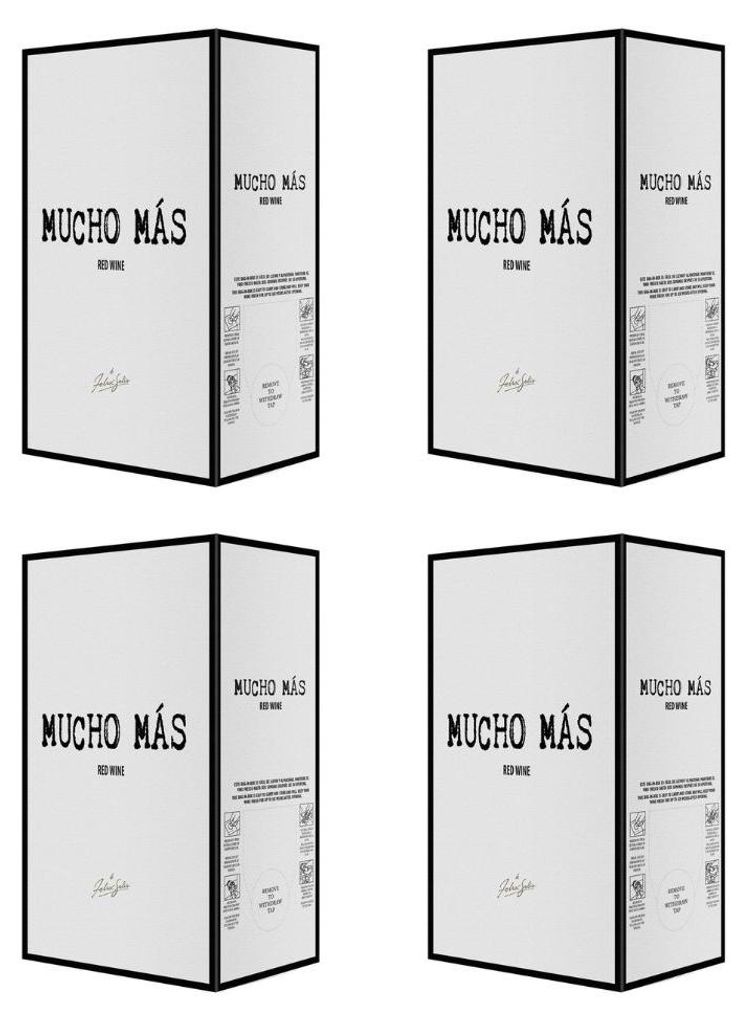 4x Mucho Mas Rotwein 13,5% vol. Bag in Box 3L Produktbild 