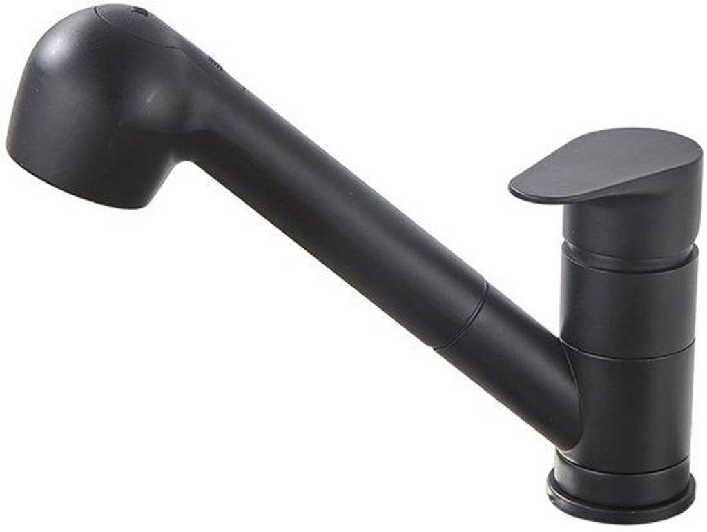 Küchenspülarm mit abziehbarem Sprühkopf, Spülarm, schwarz