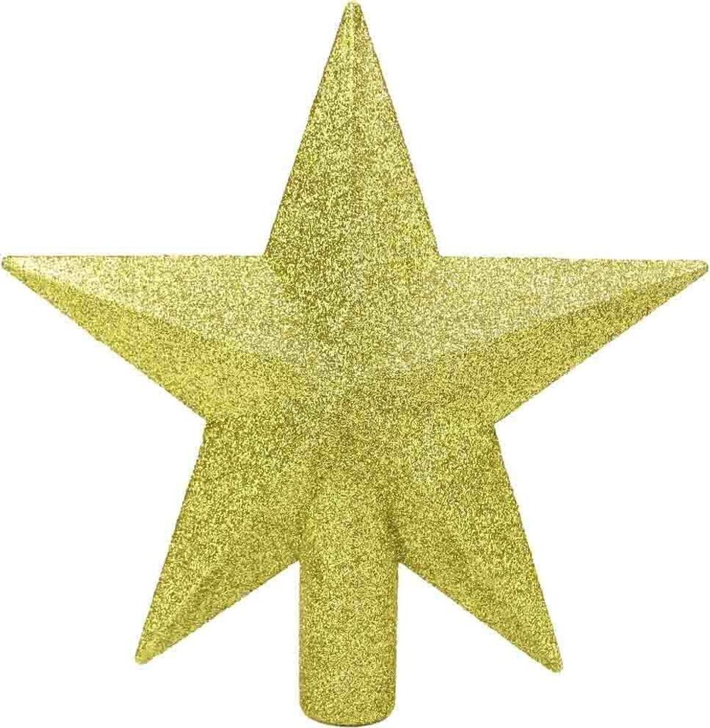 HAAC Baumspitze Stern für Weihnachtsbaum Größe 22 cm Farbe gold mit Glittern