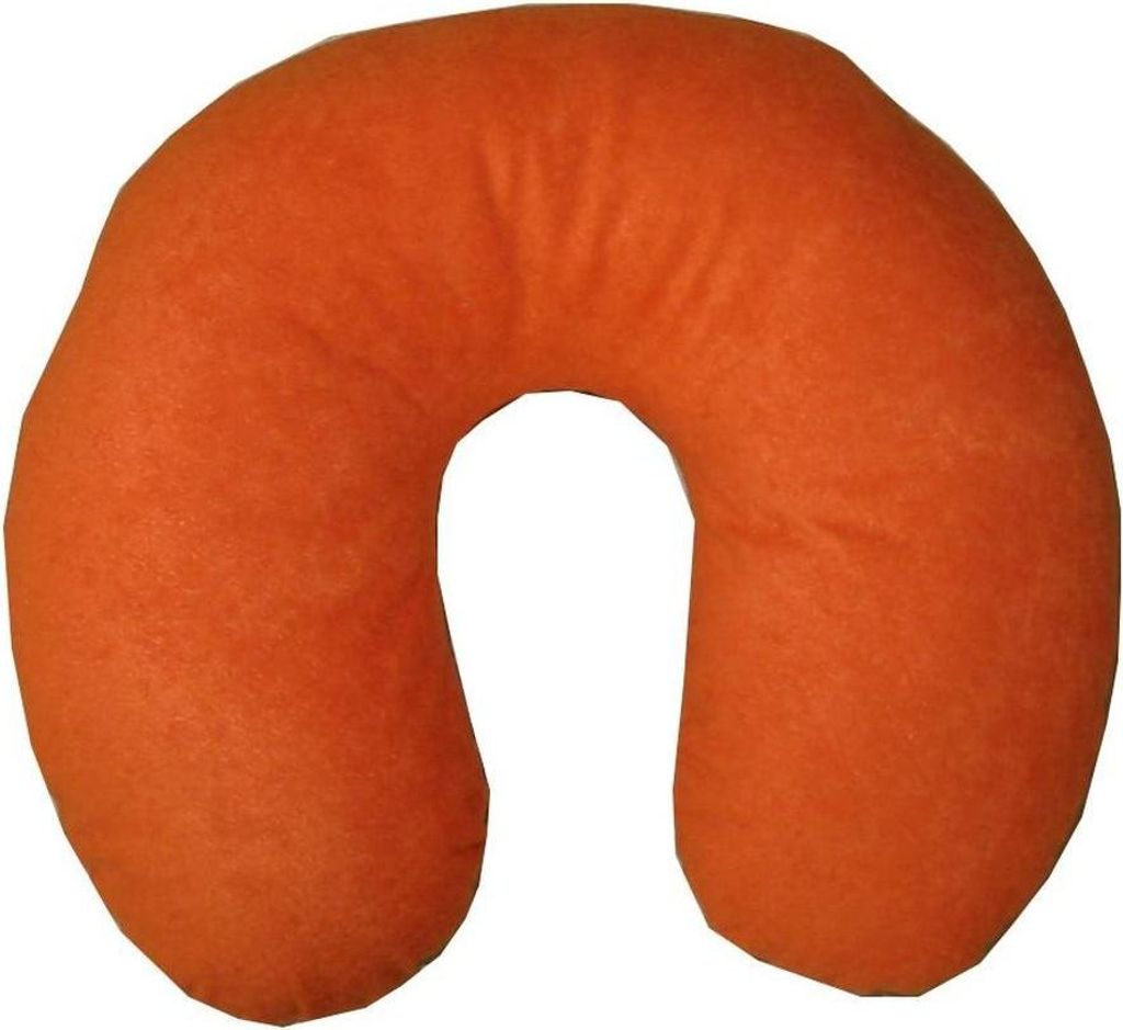 Coussin de voyage orange, oreiller pratique pour voiture et Image du produit 