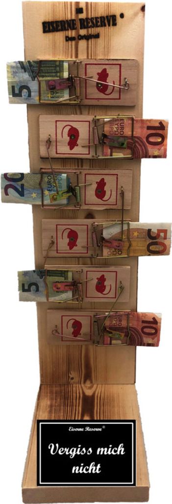 Vergiss mich nicht - Eiserne Reserve Mausefalle Premium 6er Geldgeschenk Vergiss mich nicht