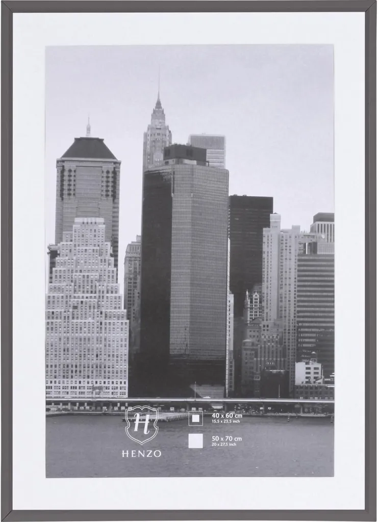 Offerta Cornice Henzo 50x70 Grigio Metallizzato + Passepartout 40x60 - 5