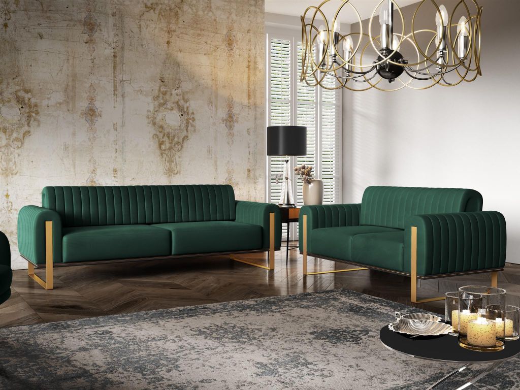 Sofaset Designersofas VALERIE 3-2 in Stoff Stoff Elisa Produktbild 