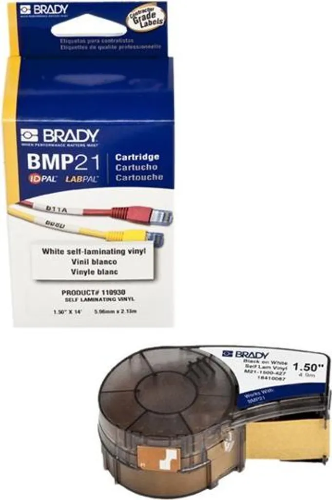 Ruban vinyle auto-laminant Brady haute résistance et adhésif puissant