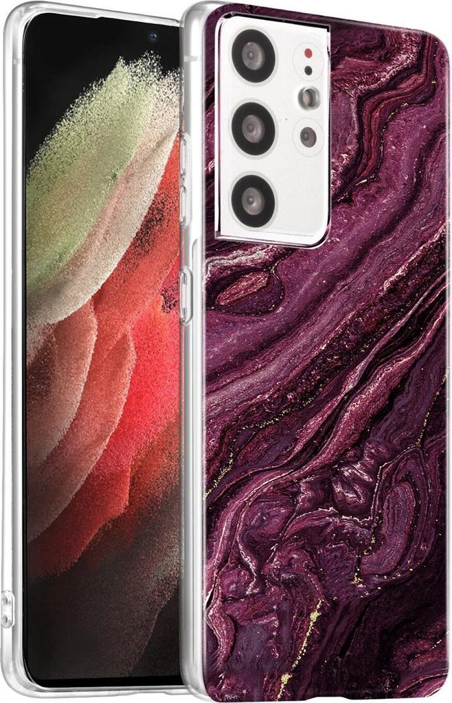 Conie Muster Schutzhülle für Samsung Galaxy S21 Ultra Tasche Silikon Case Bild Cover Bumper TPU Hülle als Motiv 4