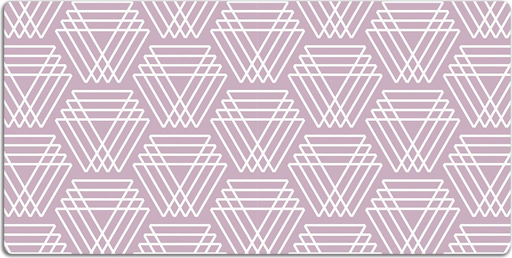 Schreibtischmatte Tischunterlage 120x60 cm Mauspad - Rosa Dreiecke