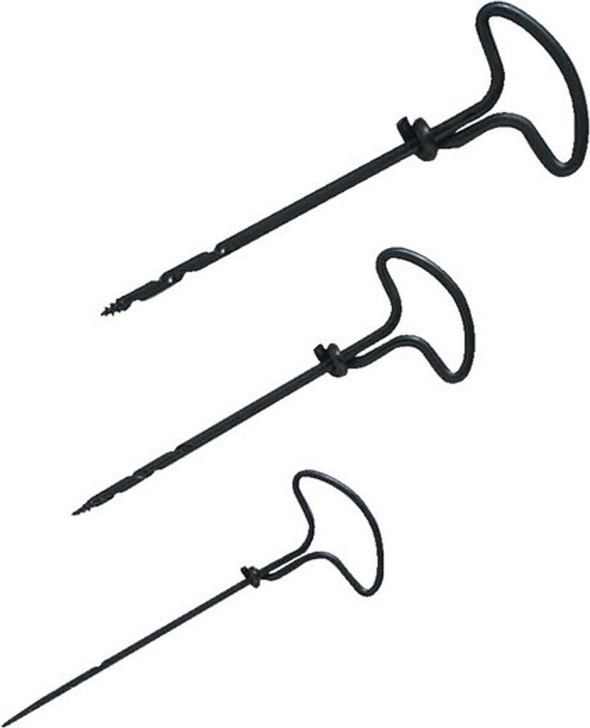 Three hand drills of varying sizes are arranged diagonally on a white background.