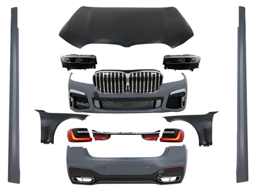 Bodykit für BMW 7 G12 15-19 Konvertierung zu G12 LCI 2020 Look Kapuze Kotflügel vorne.