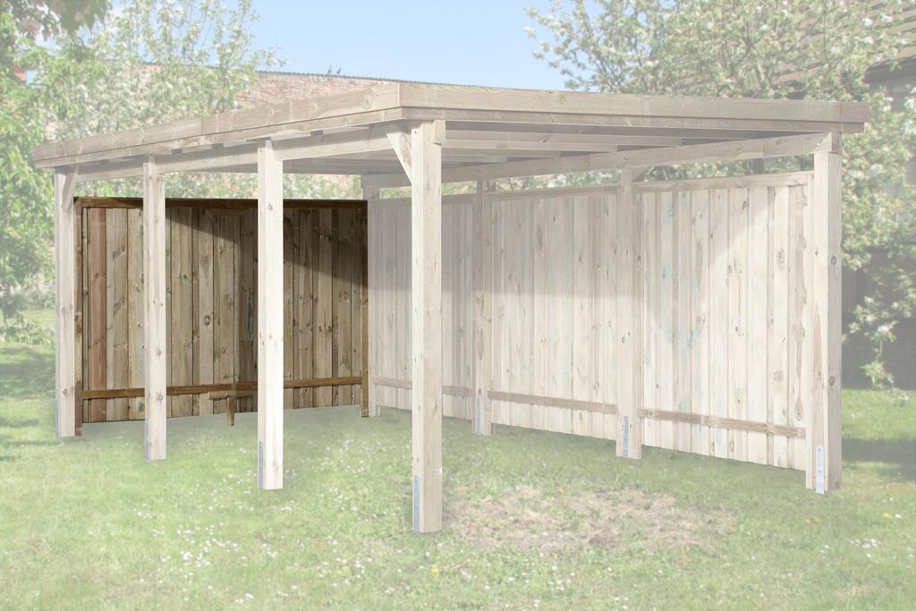 Rückwand für Carports, kdi, 20 mm B x T x H H 210