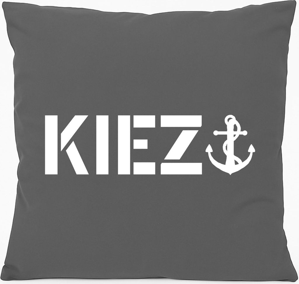 Huuraa Kissen Kiez Anker 40x40cm mit Füllung Steel Grey Produktbild 