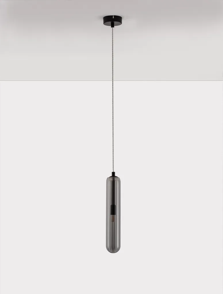 Lampe à suspendre GUSTAVE en métal noir Nova Luce éclairage LED 20W - 5