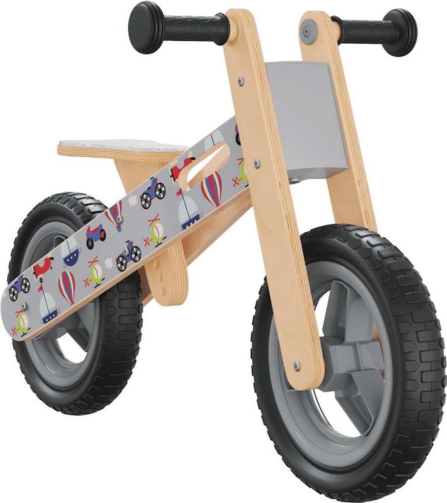 vidaXL Laufrad für Kinder Grau Bedruckt