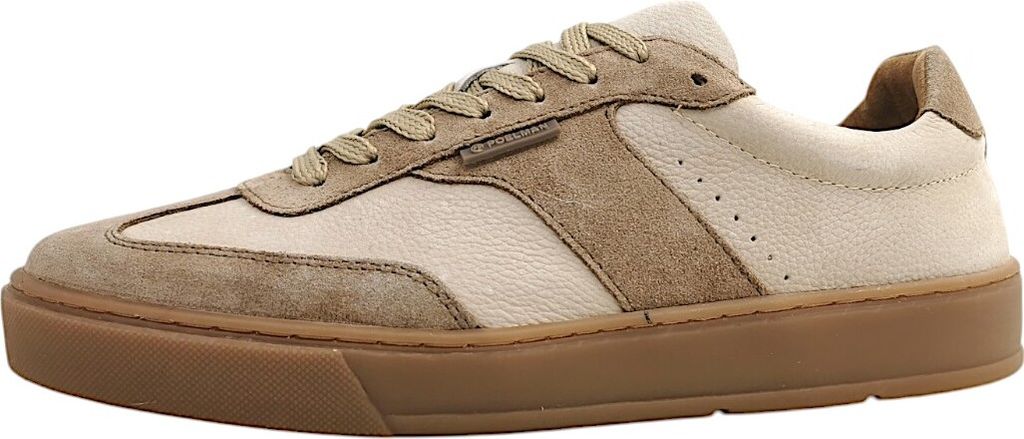Poelman Gregory Herrenschuhe Schnürschuhe Beige Freizeit, Schuhgröße:44 EU