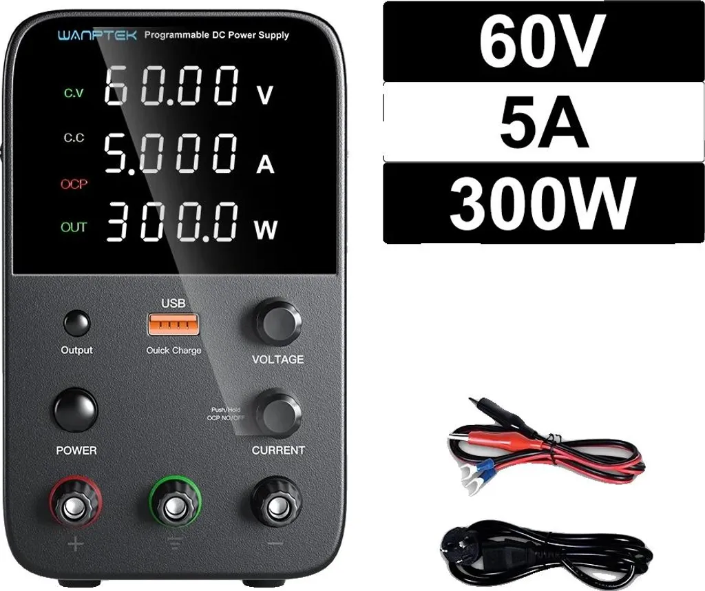 Alimentation DC réglable WPS605H 60V 5A avec affichage haute précision