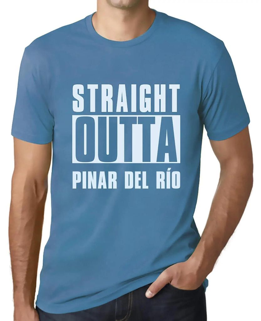 Herren Grafik T-Shirt Direkt aus Pinar del Río – Straight Outta Pinar Del Río – Öko-Verantwortlich Vintage Jahrgang Kurzarm Lustige Druck Ge...