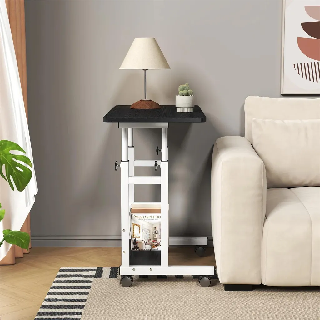 Table pour ordinateur portable à hauteur réglable et plateau 80x40 cm