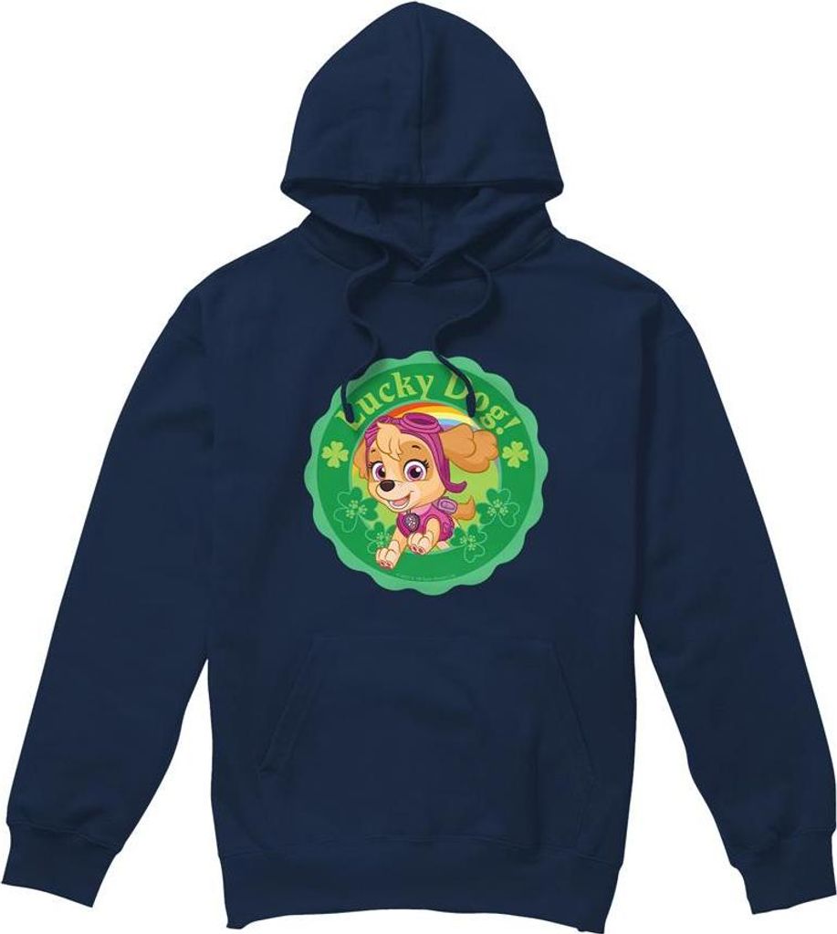 Paw Patrol - "Lucky Dog" Kapuzenpullover für Herren - St Patricks-Tag TV8683 (XL) (Marine)