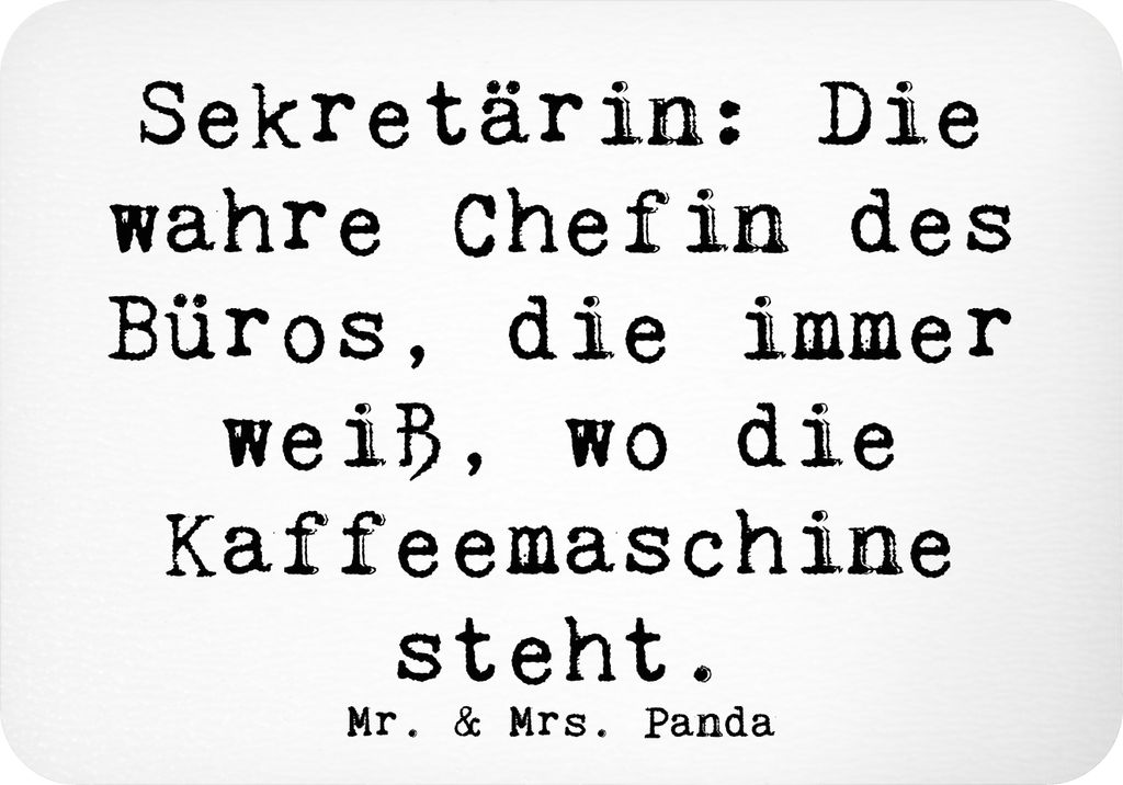 Mr. & Mrs. Panda magnet Spruch Sekretärin Chef - Weiß - Geschenk, Berufsliebe, whiteboardmagnet, Notizhalter, Beruf, holzmagnet, Kaffeemaschine, ...