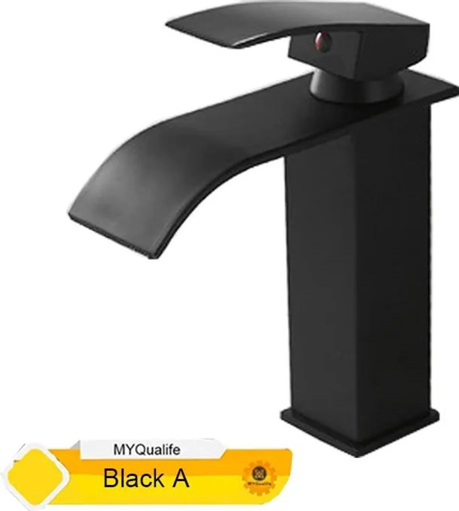 Miscelatore Bagno Nero Opaco A - Stile Urban Industrial Monocomando