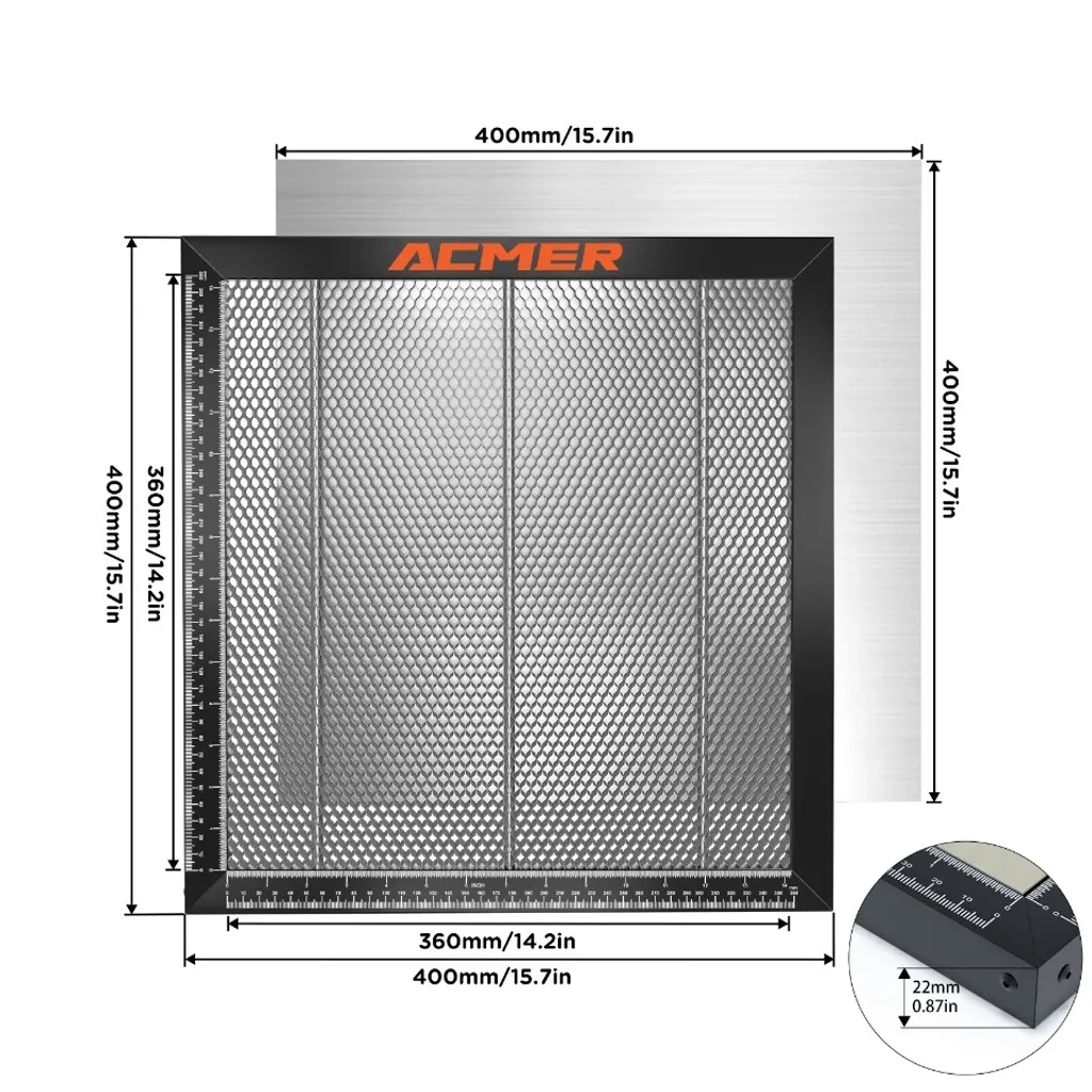 Plateau nid d'abeille laser durable 400x400 dissipation thermique pro