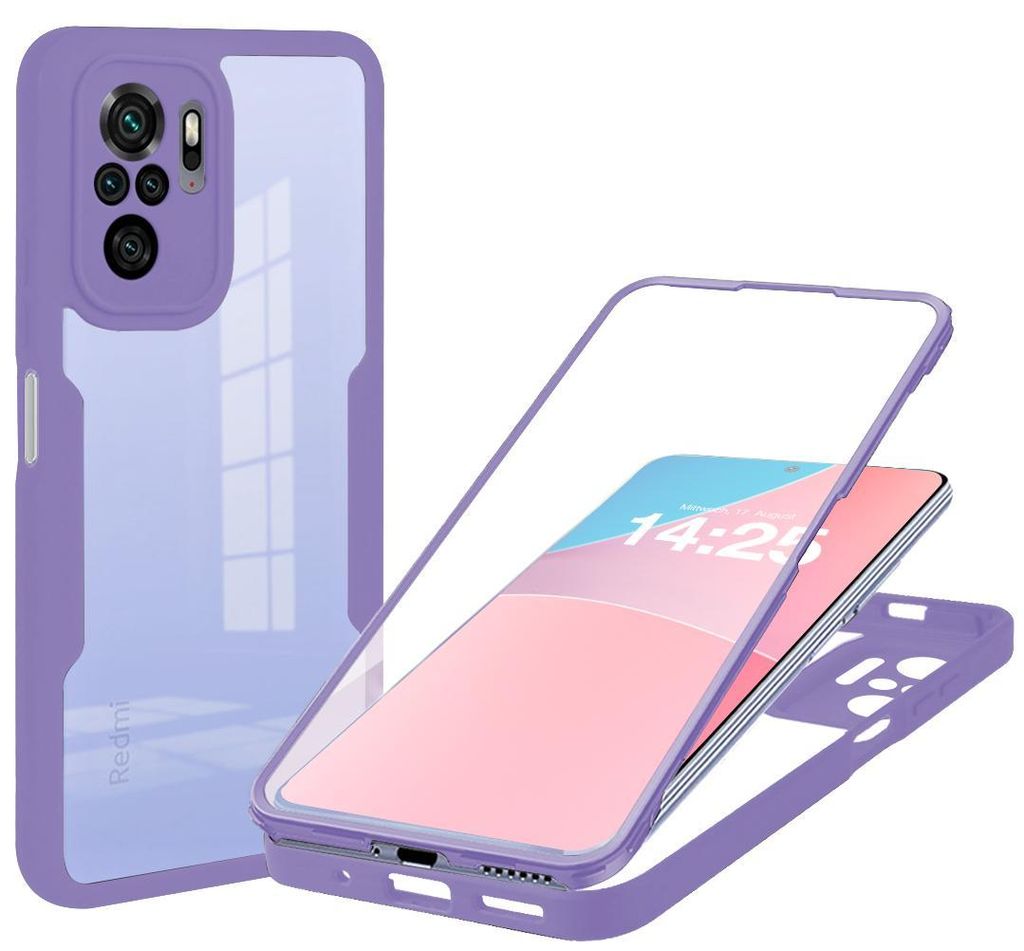 360 Grad Rundum Schutz Handyhülle für Xiaomi Redmi Note 10 Produktbild 