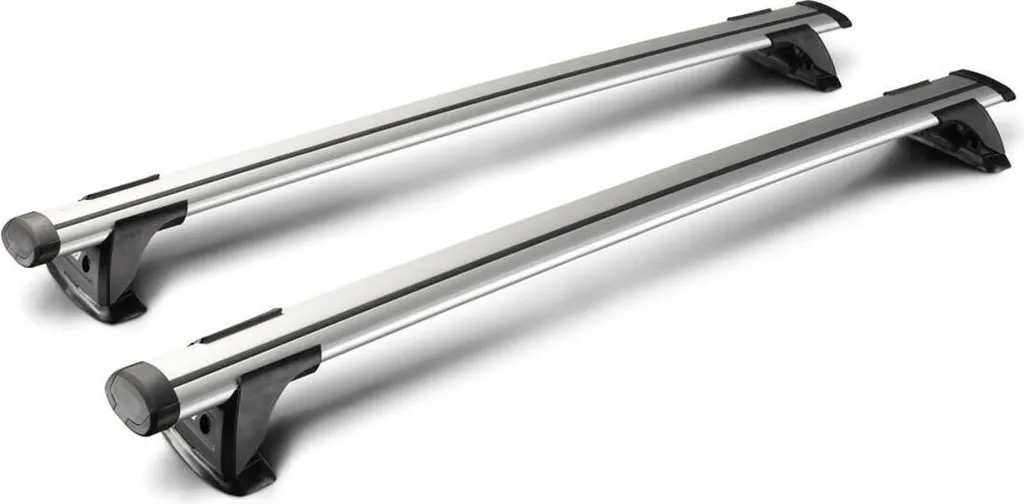 Barres de toit 149 cm Yakima aluminium pour supprimer les bruits de vent