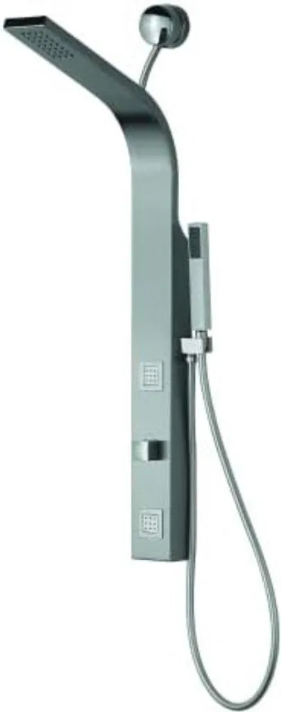 Panneau de douche thermostatique noir mat avec affichage digital LED