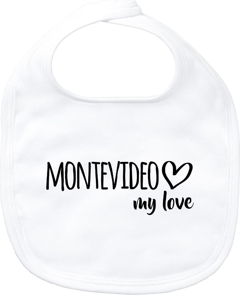 Huuraa Baby Lätzchen Montevideo my love Geschenk White Baumwolle Montevideo Präsent