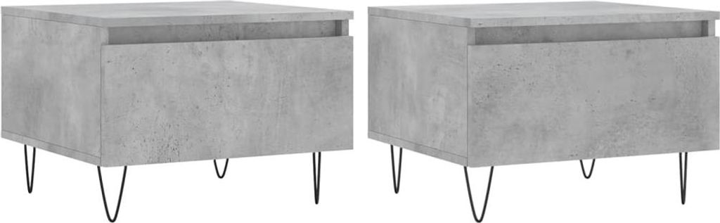 vidaXL Couchtische 2 Stk. Betongrau 50x46x35 cm Produktbild 