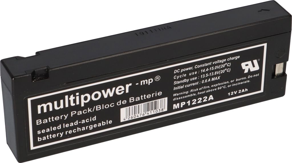 PB Batteria Multipower MP1222A per Laerdal HeartStart 4000 Immagine del prodotto 