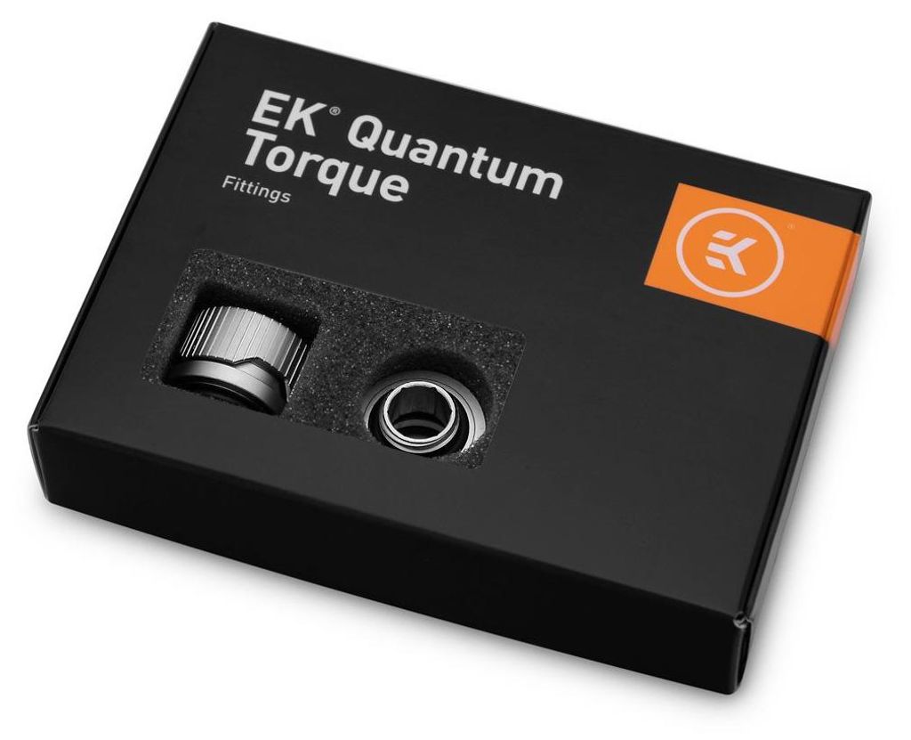 EK-Quantum Torque 6-Pack HDC 14 - Satin Titanium (silber, 6er Pack)