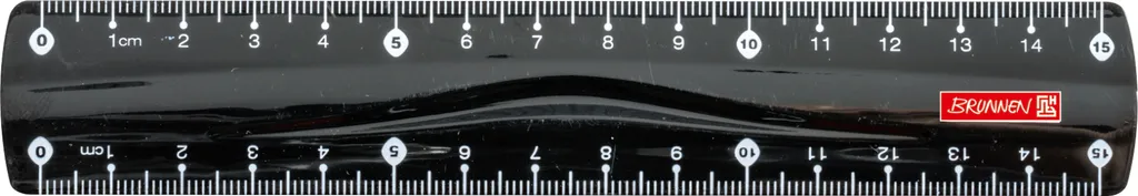 Règle plate 15cm Brunnen Lineal onyx lot de 10 pour fournitures