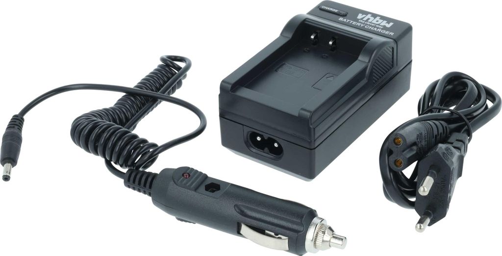 vhbw Ladegerät kompatibel mit Canon EOS RP, Rebel T6s, Rebel T6i, Rebel T7i Kamera Camcorder - Ladeschale, Kfz-Adapter Ladeanzeige