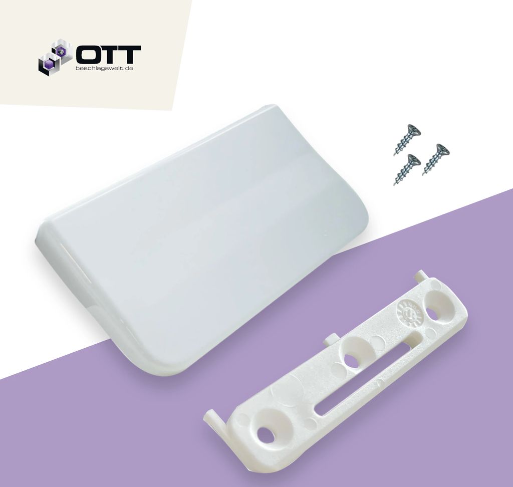 OTT-beschlagswelt GKG Balkontürgriff BG539016 PVC weiß Produktbild 