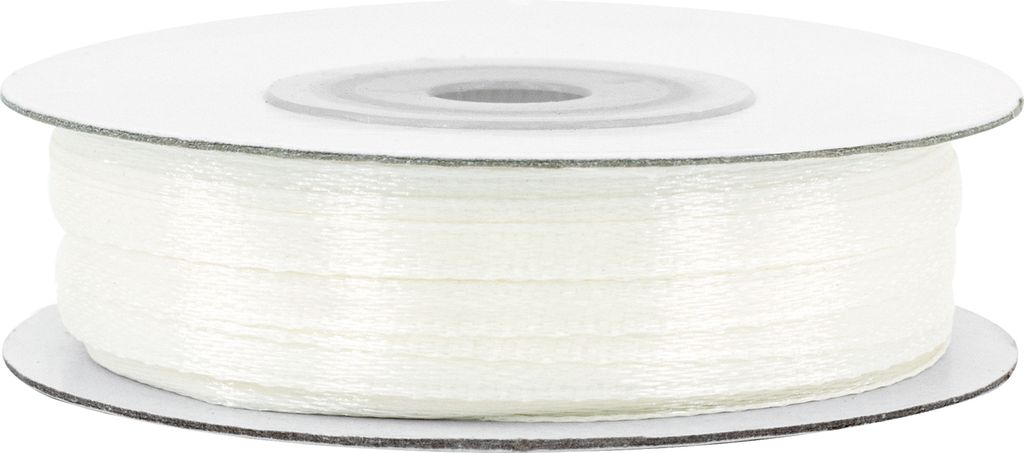 Satinband 3mm x 50m Rolle Ivory / Elfenbein Produktbild 