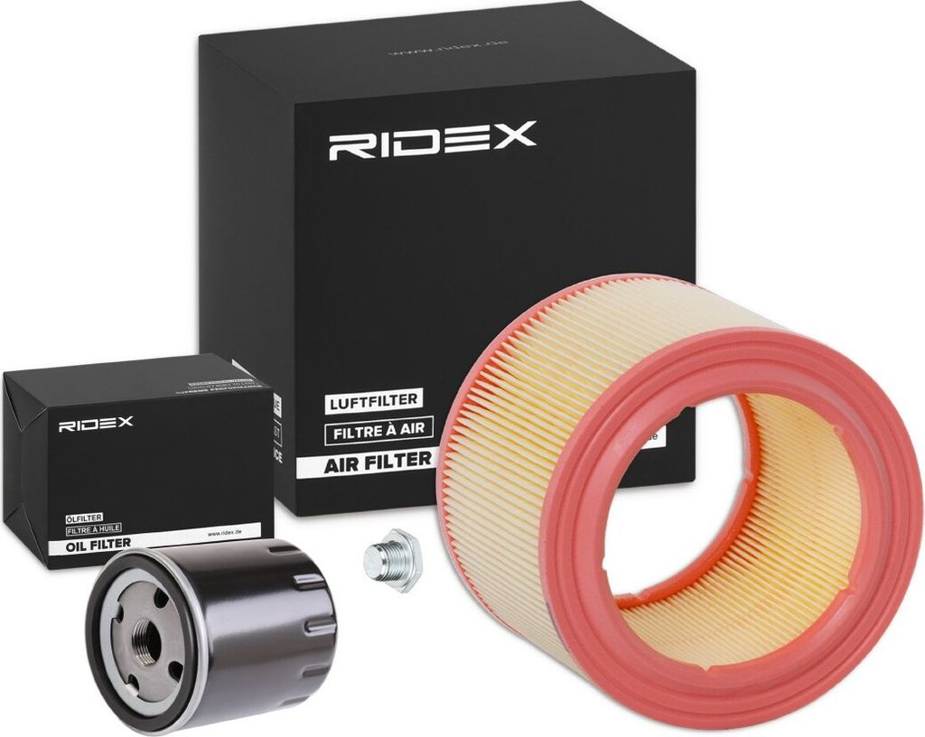 RIDEX Filterset Inspektionspaket Filtersatz für RENAULT CLIO II (BB0/1/2, CB0/1/2) KANGOO (KC0/1) MASTER II Kasten (FD) passend für PEUGEOT 205 II